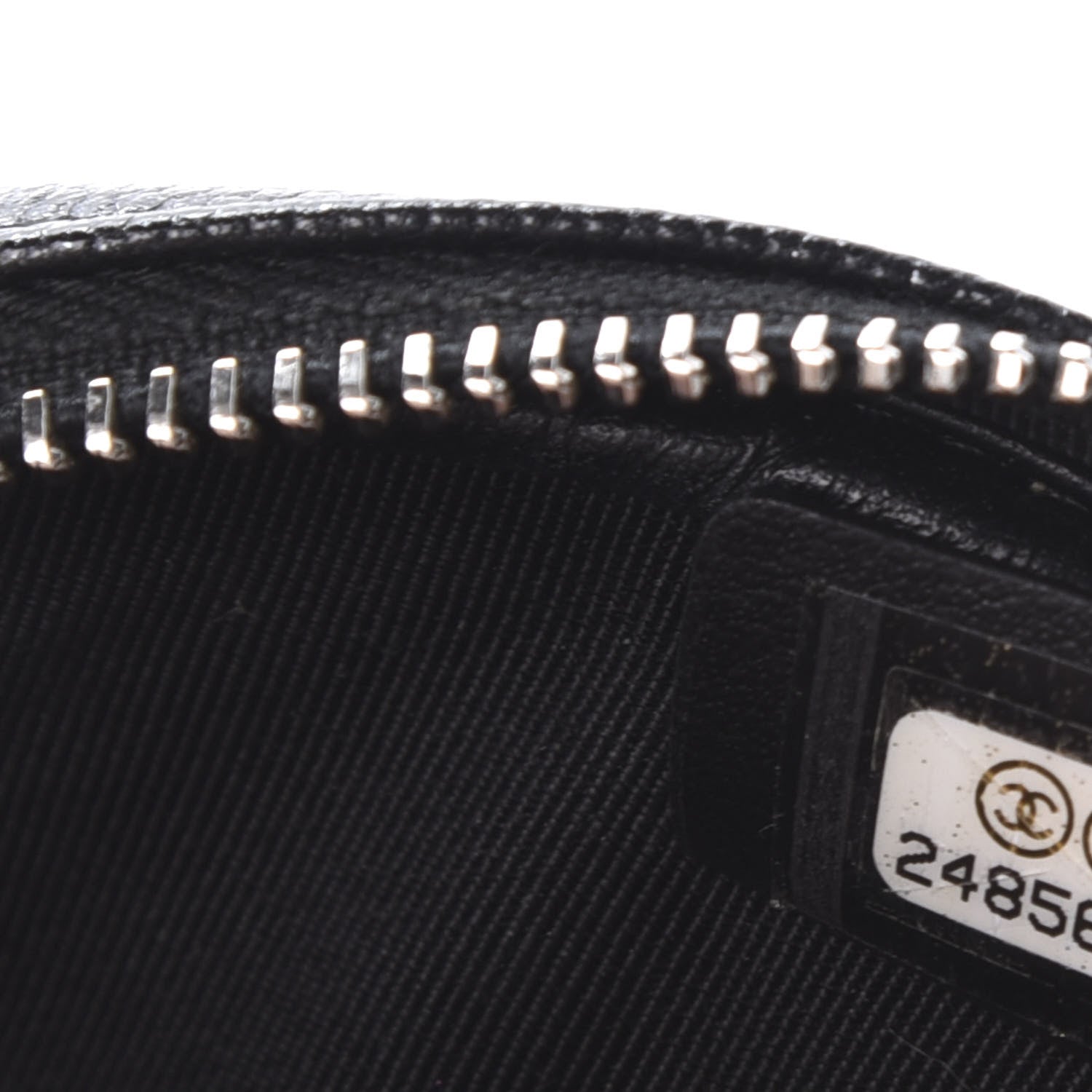 Chanel Iridescent Caviar Quilted Zip Around Classic Coin Purse Black 9 of 11