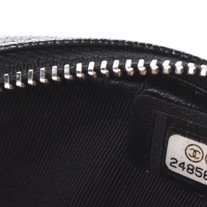 Chanel Iridescent Caviar Quilted Zip Around Classic Coin Purse Black 9 of 11