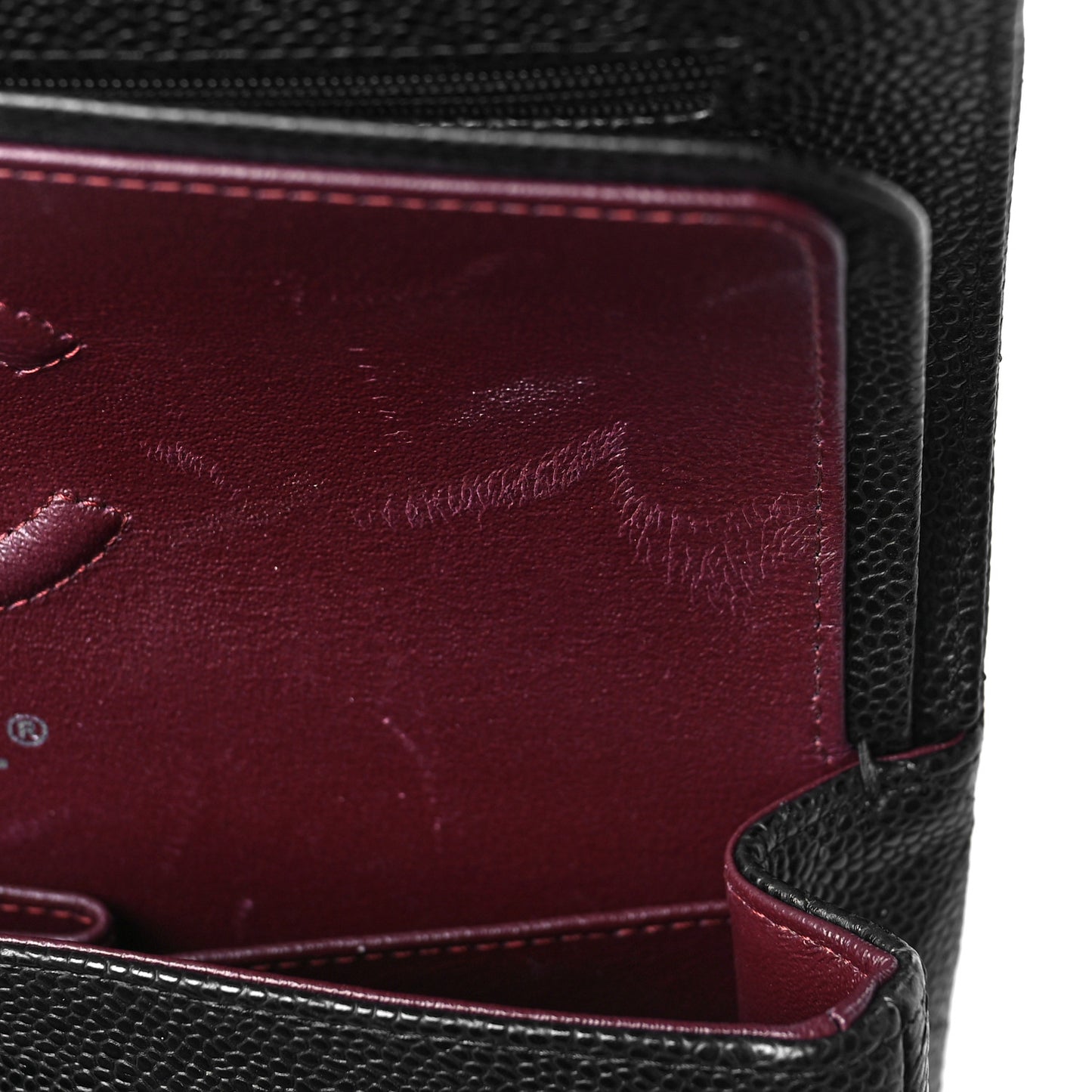 Caviar Quilted Small Double Flap Black