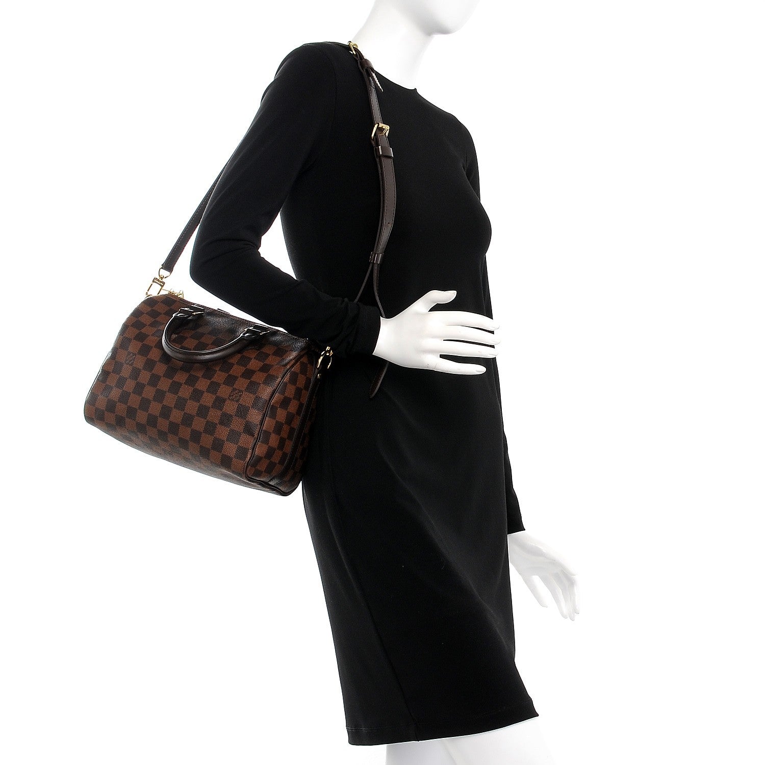 Louis Vuitton Damier Ebene Speedy Bandouliere 25 3 of 10