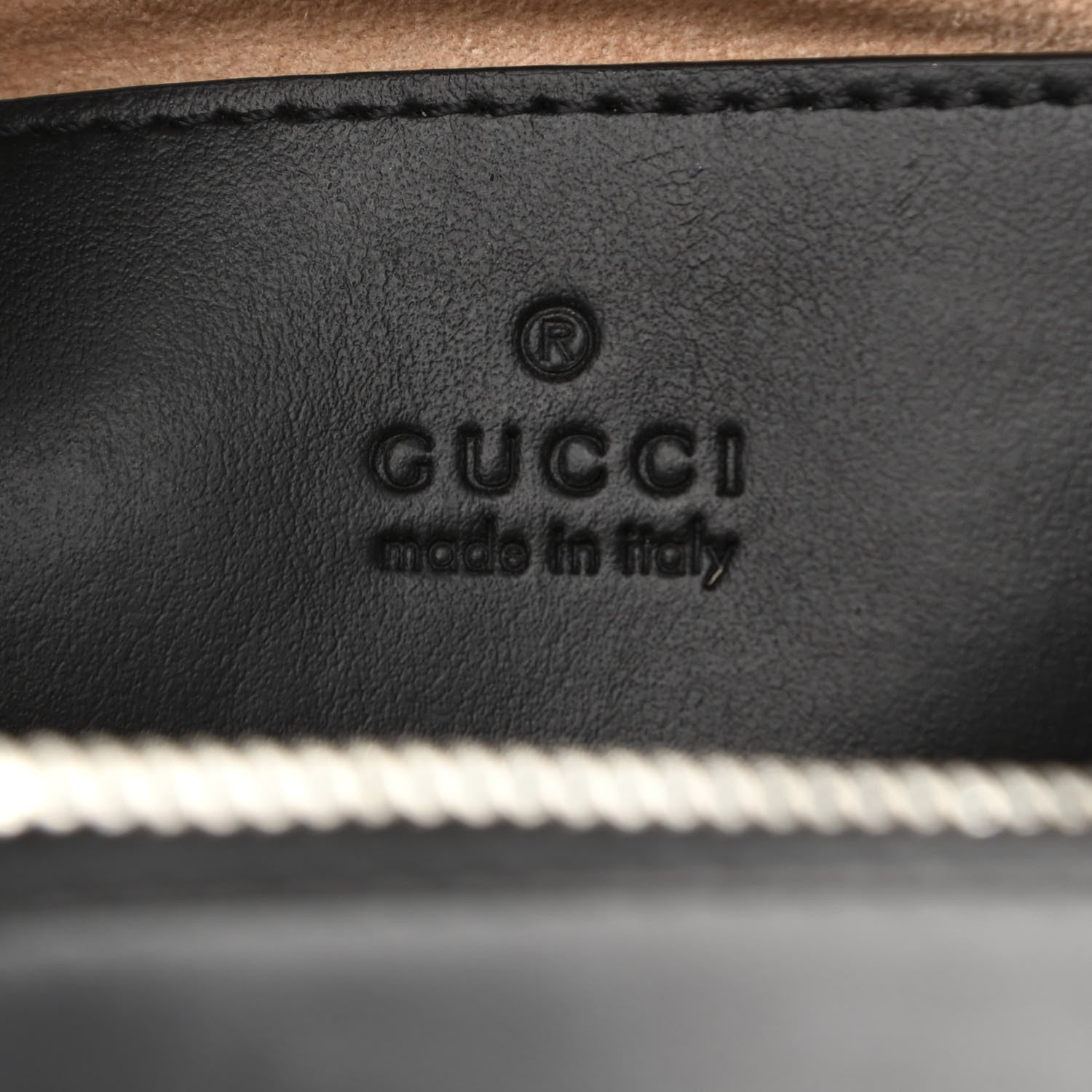Gucci Calfskin Matelasse Aria Small GG Marmont Chain Shoulder Bag Black 6 of 11