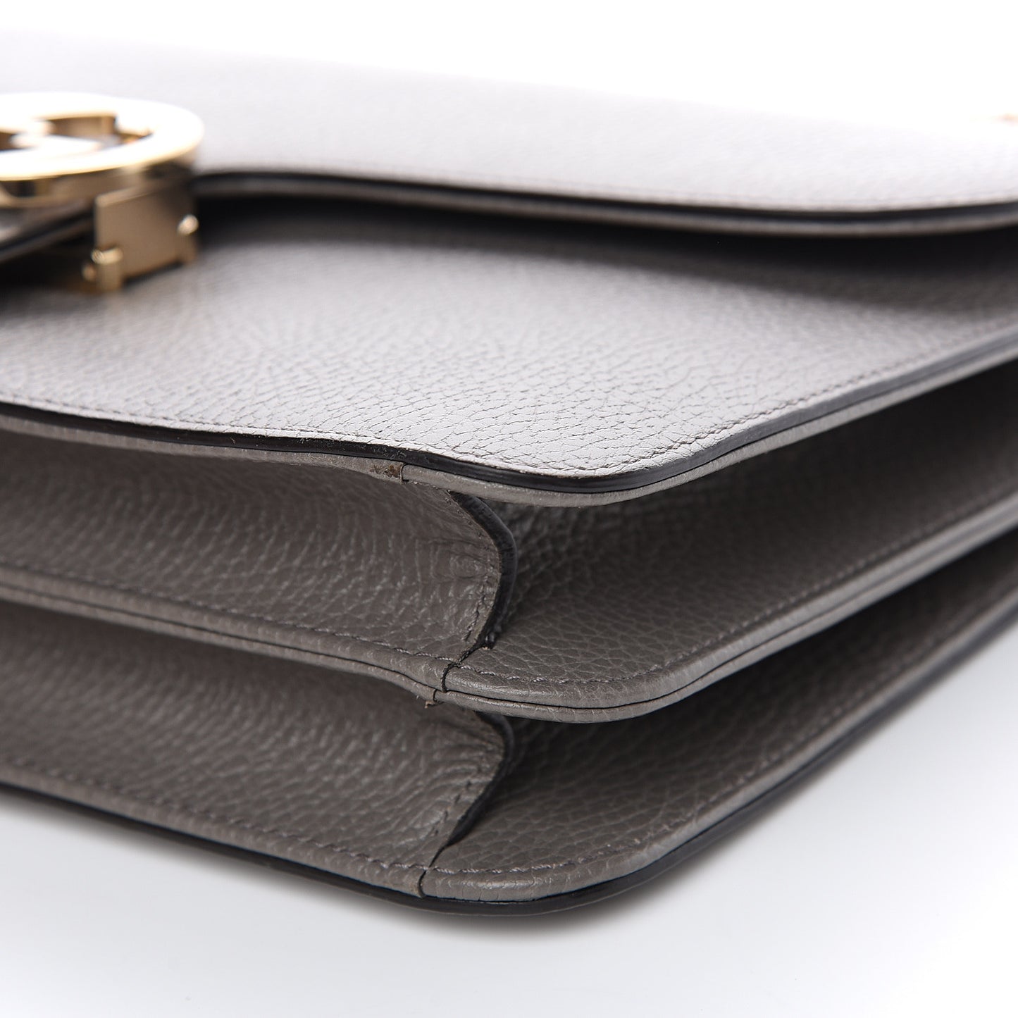 Dollar Calfskin Interlocking G Shoulder Bag Loess