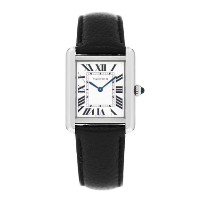 Cartier Stainless Steel Calfskin 24mm Tank Solo Quartz Watch 1 of 4