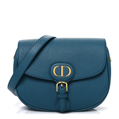 Christian Dior Grained Calfskin Medium Bobby Flap Steel Blue 1 of 10