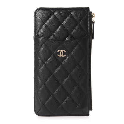Chanel Caviar Quilted Classic Flat Wallet Pouch Black 1 of 8