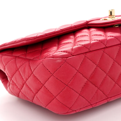 Chanel Lambskin Quilted Valentine Charms Medium Flap Red 9 of 10