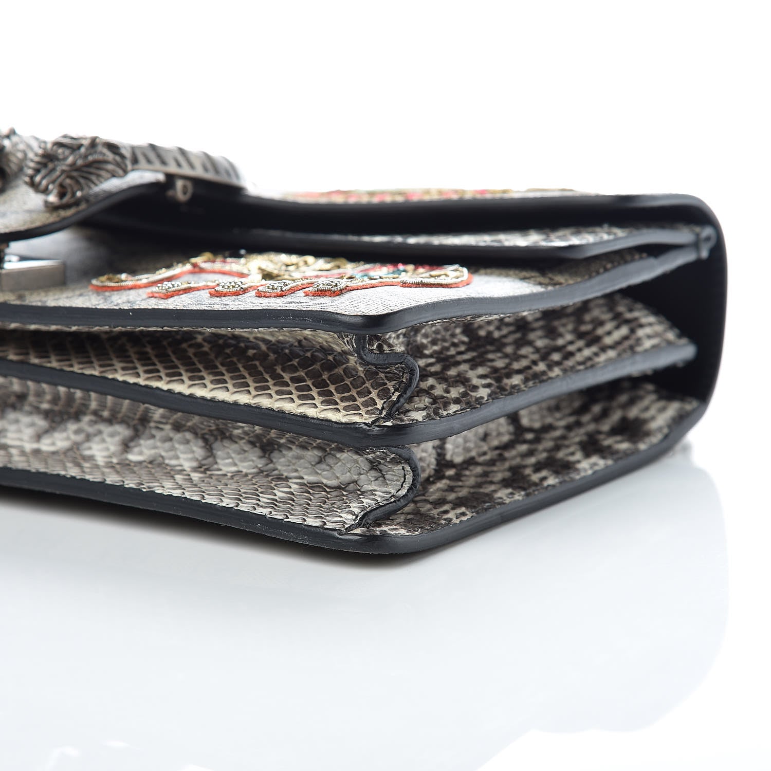 Gucci GG Supreme Monogram Elaphe Elephant Embroidered Small Dionysus Shoulder Bag 9 of 11