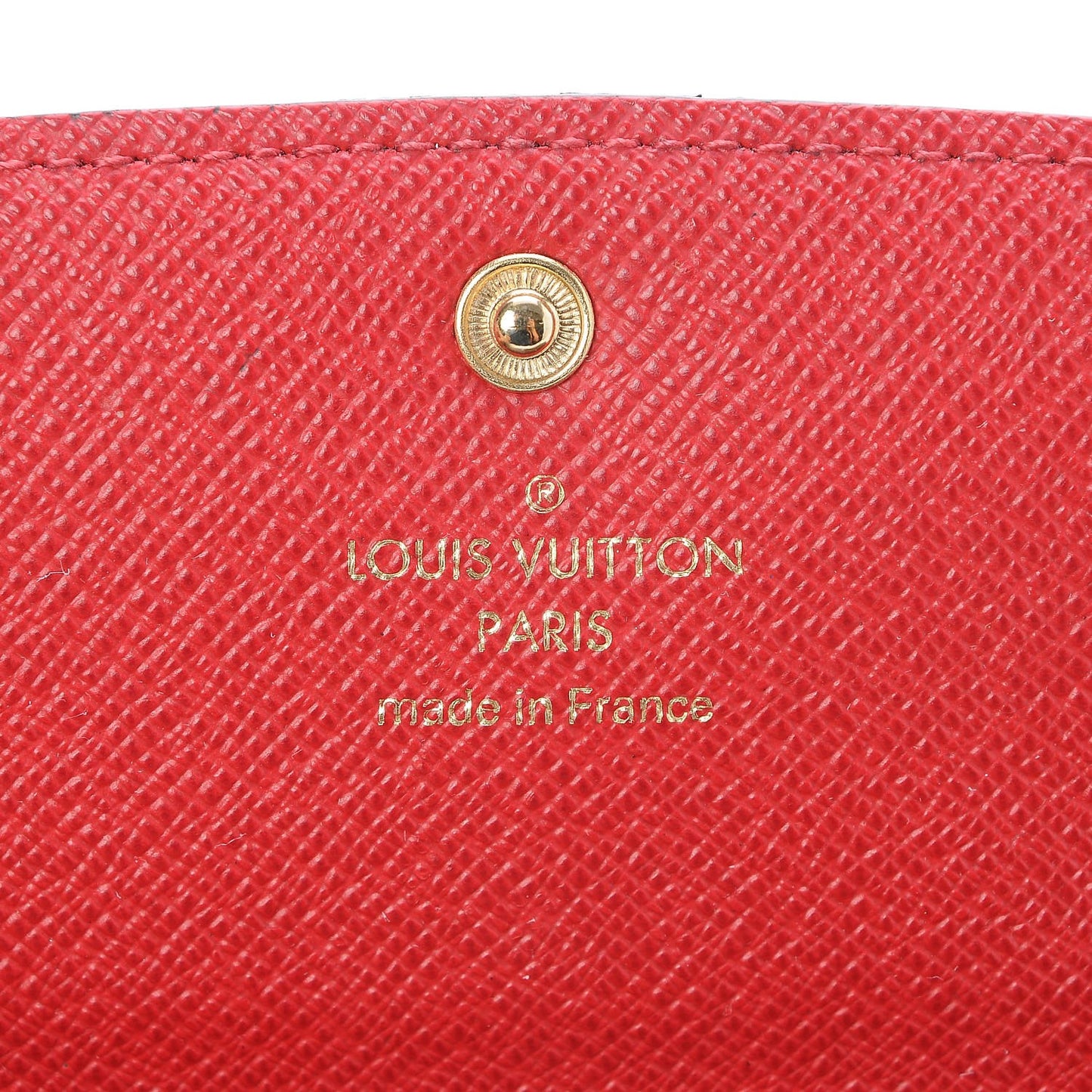 Damier Ebene Emilie Wallet Red