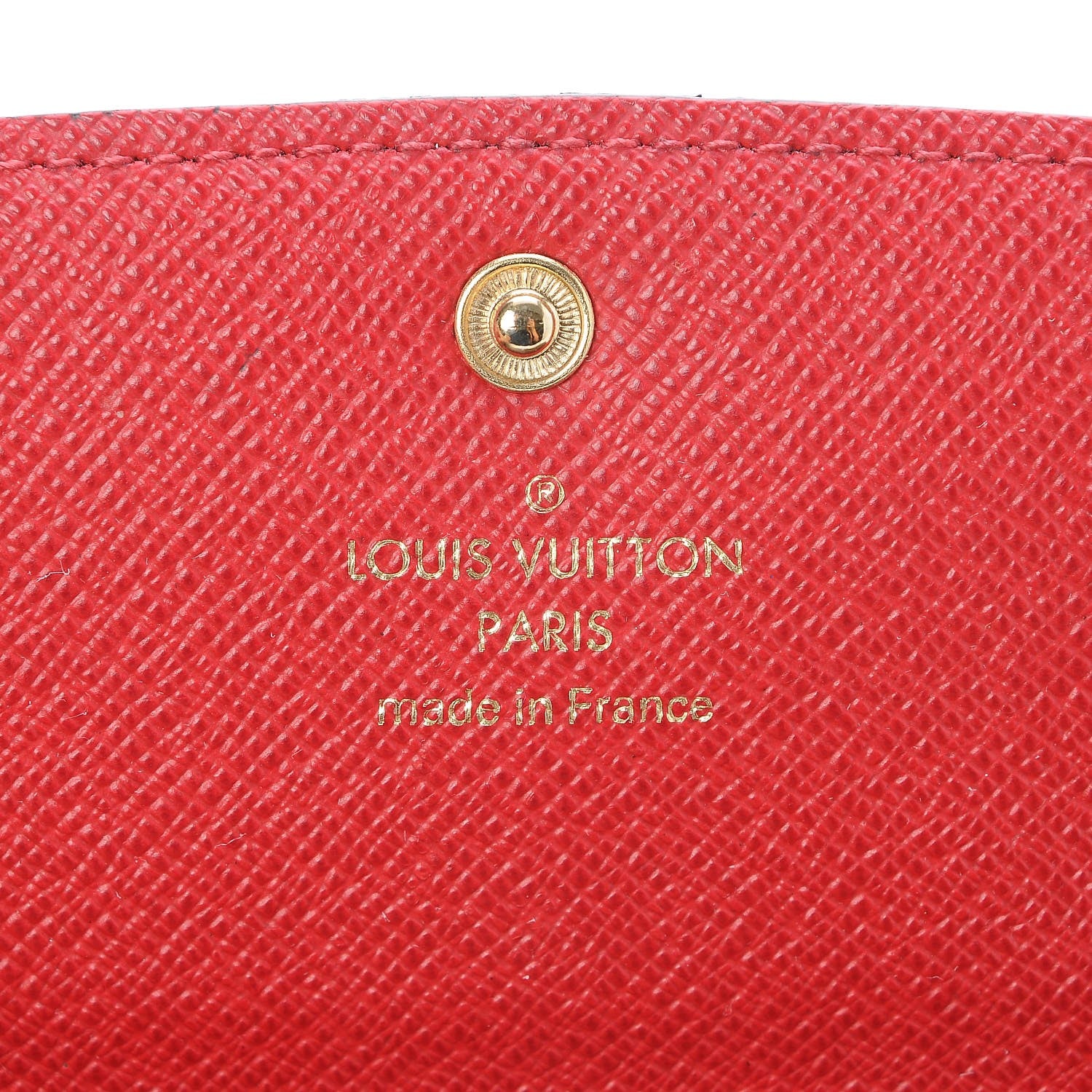 Louis Vuitton Damier Ebene Emilie Wallet Red 6 of 7