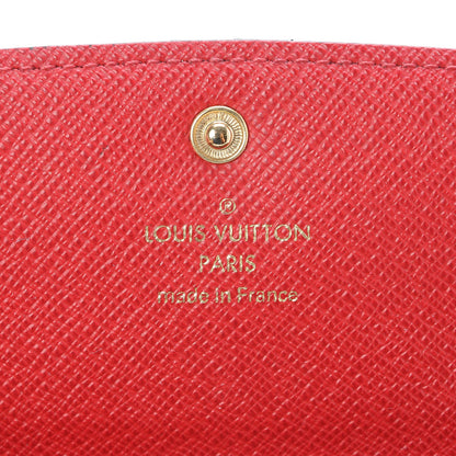 Louis Vuitton Damier Ebene Emilie Wallet Red 6 of 7