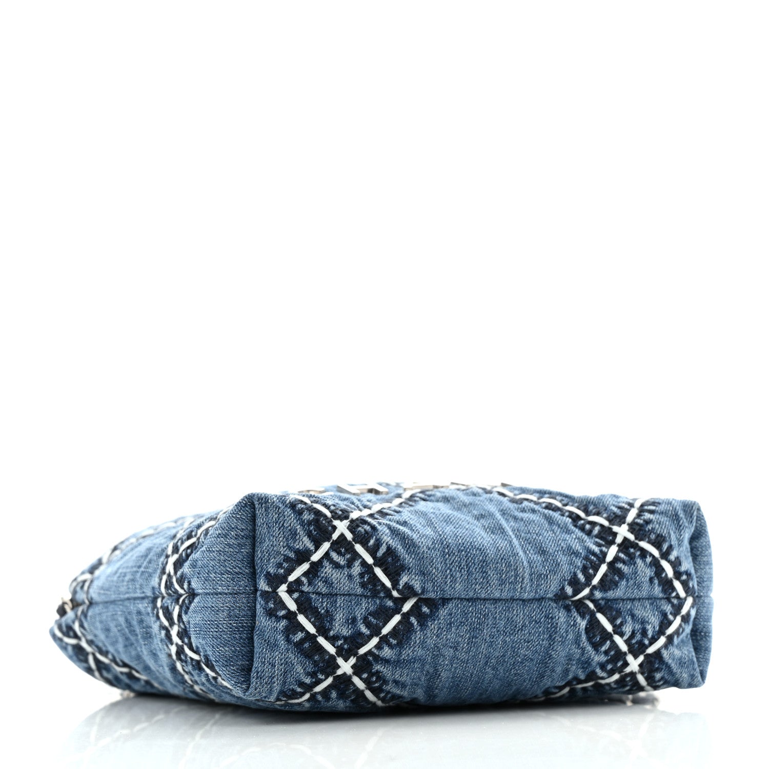 Chanel Denim Stitched Quilted Mini Chanel 22 Blue 5 of 12