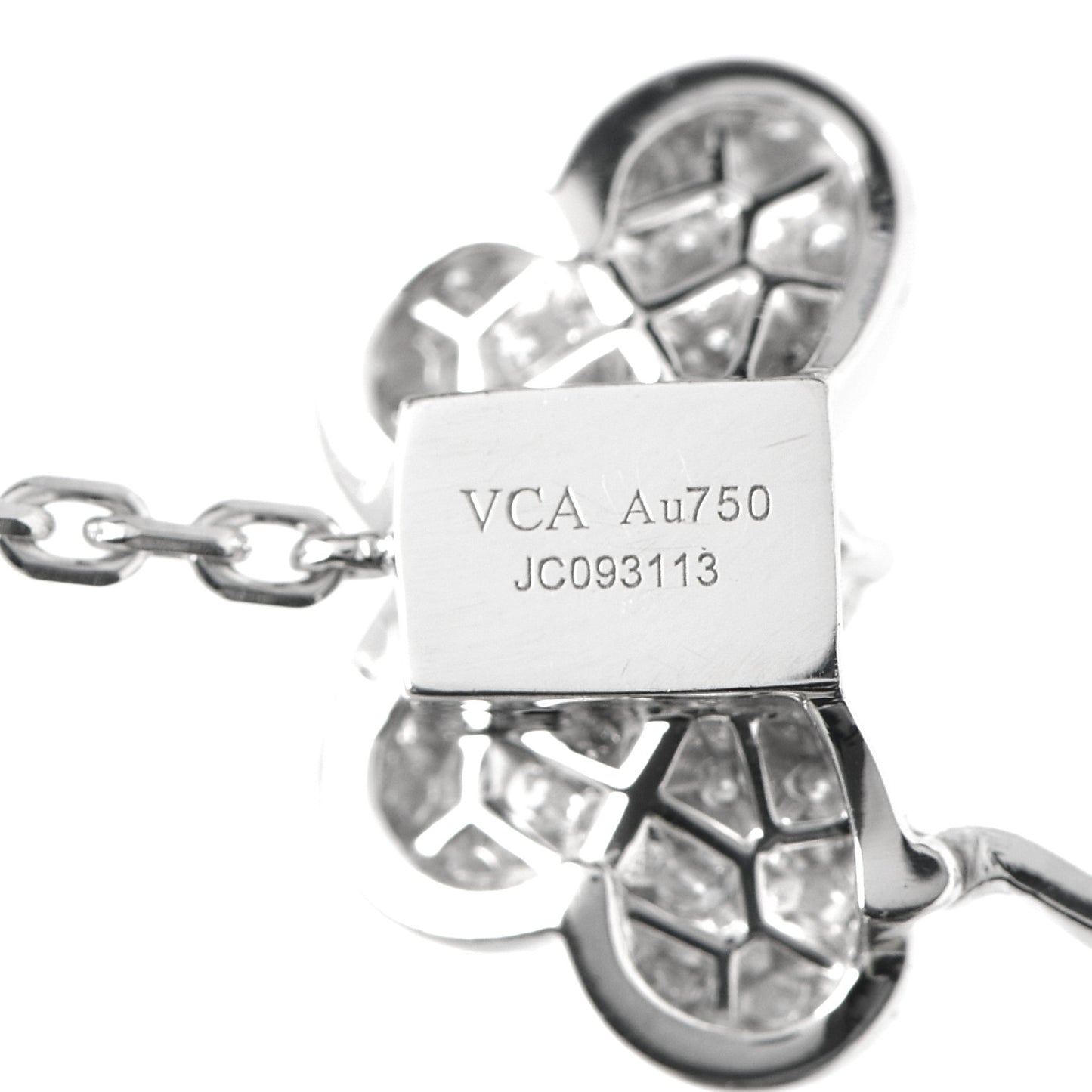 18K White Gold Diamond Frivole 5 Flowers Pave Bracelet
