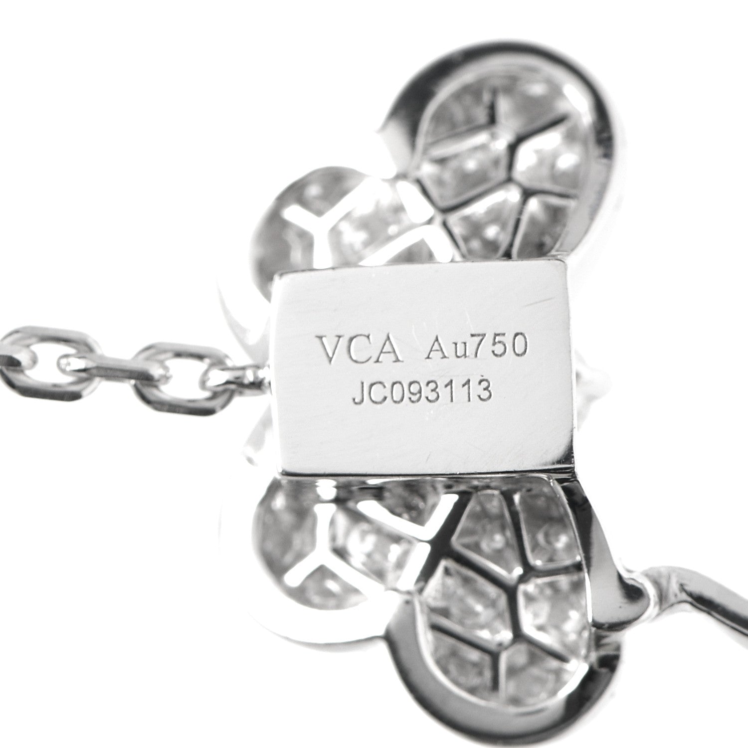 Van Cleef & Arpels 18K White Gold Diamond Frivole 5 Flowers Pave Bracelet 4 of 5