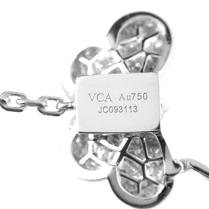 Van Cleef & Arpels 18K White Gold Diamond Frivole 5 Flowers Pave Bracelet 4 of 5