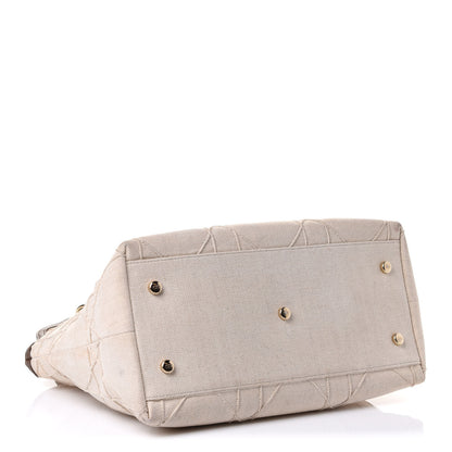 Christian Dior Canvas Cannage Medium Granville Tote Beige 4 of 18