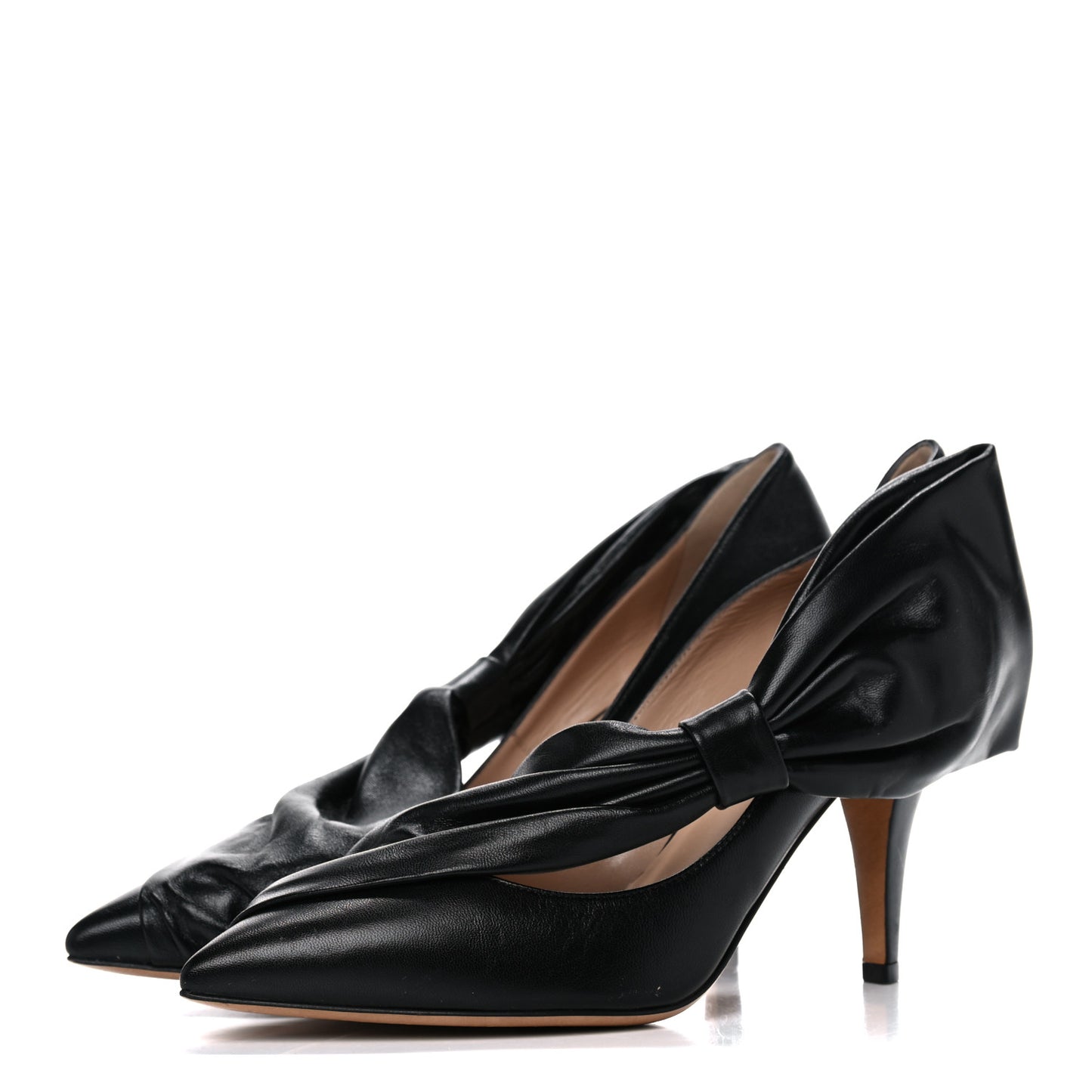 Nappa Bow Pointed Toe 85mm Pumps 38 Black