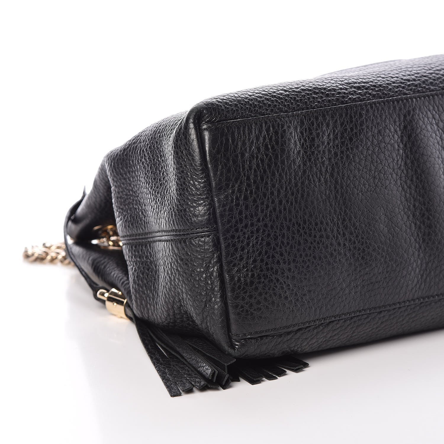 Gucci Pebbled Calfskin Medium Soho Chain Shoulder Bag Black 5 of 10
