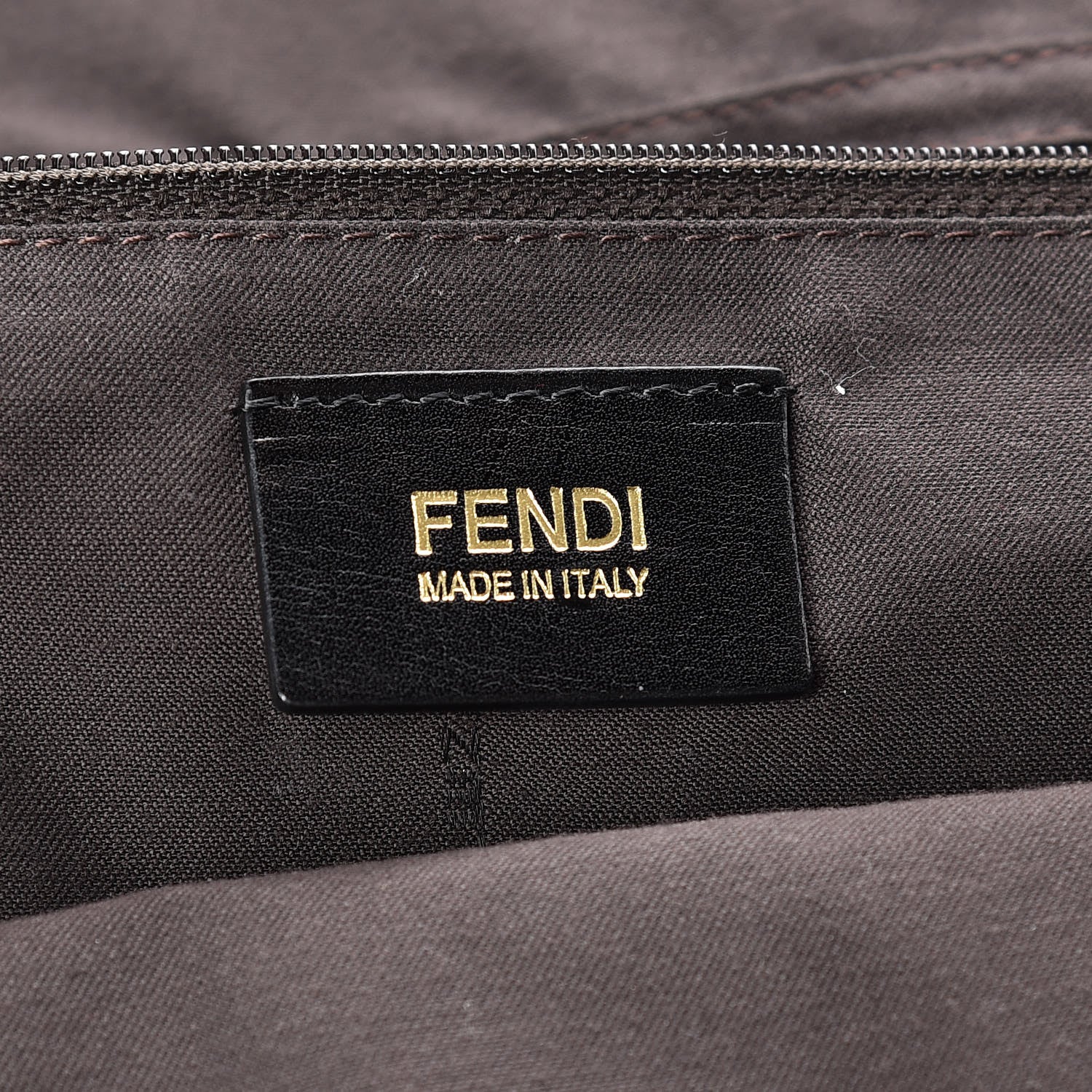 Fendi Crumpled Calfskin Fringe Large Convertible Baguette Black 6 of 18