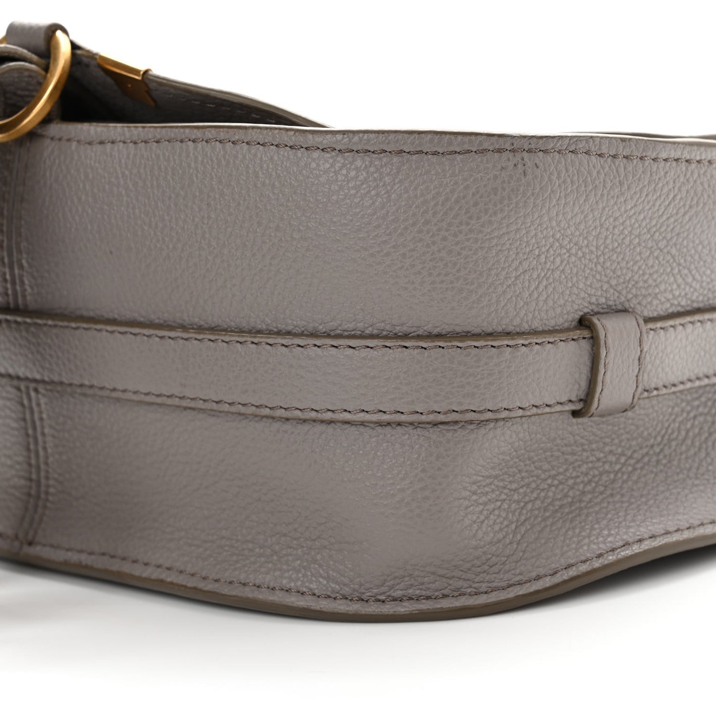 Calfskin Medium Marcie Round Crossbody Bag Cashmere Grey