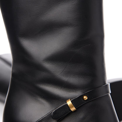 Gucci Calfskin Double GKnee High Boots 36.5 Black 8 of 9