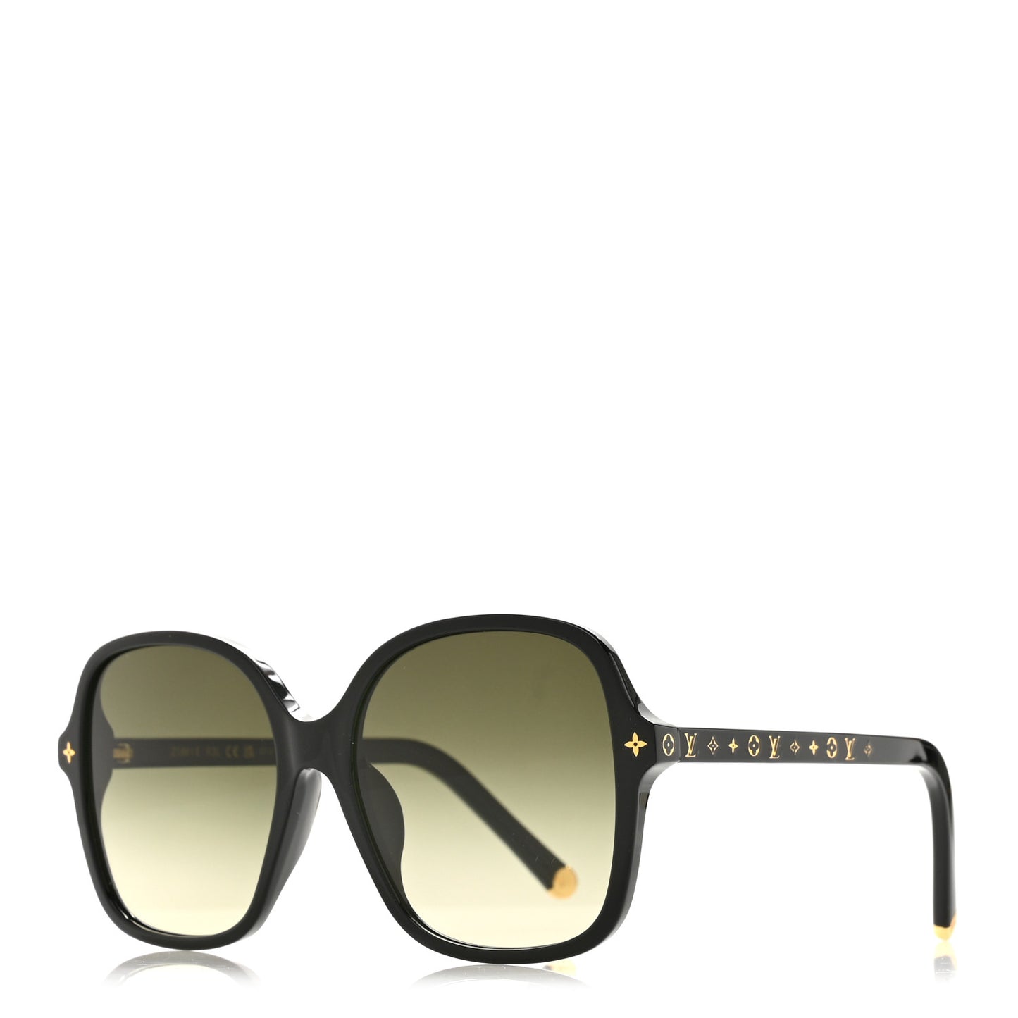 Acetate My Monogram Light Square Sunglasses Z1861E Black
