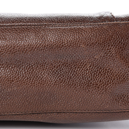 Chanel Caviar Flap Shoulder Bag Brown 21 of 34