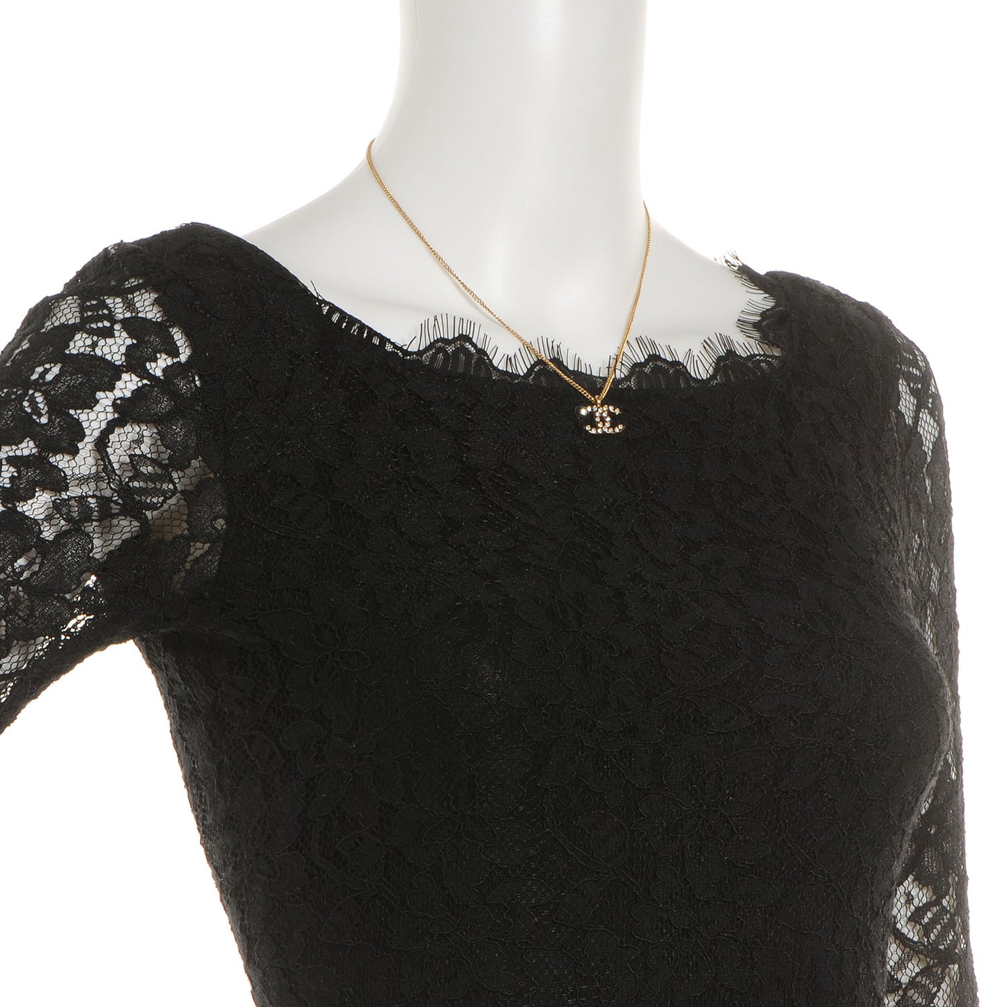 Crystal CC Necklace Gold