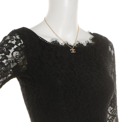 Chanel Crystal CC Necklace Gold 2 of 5