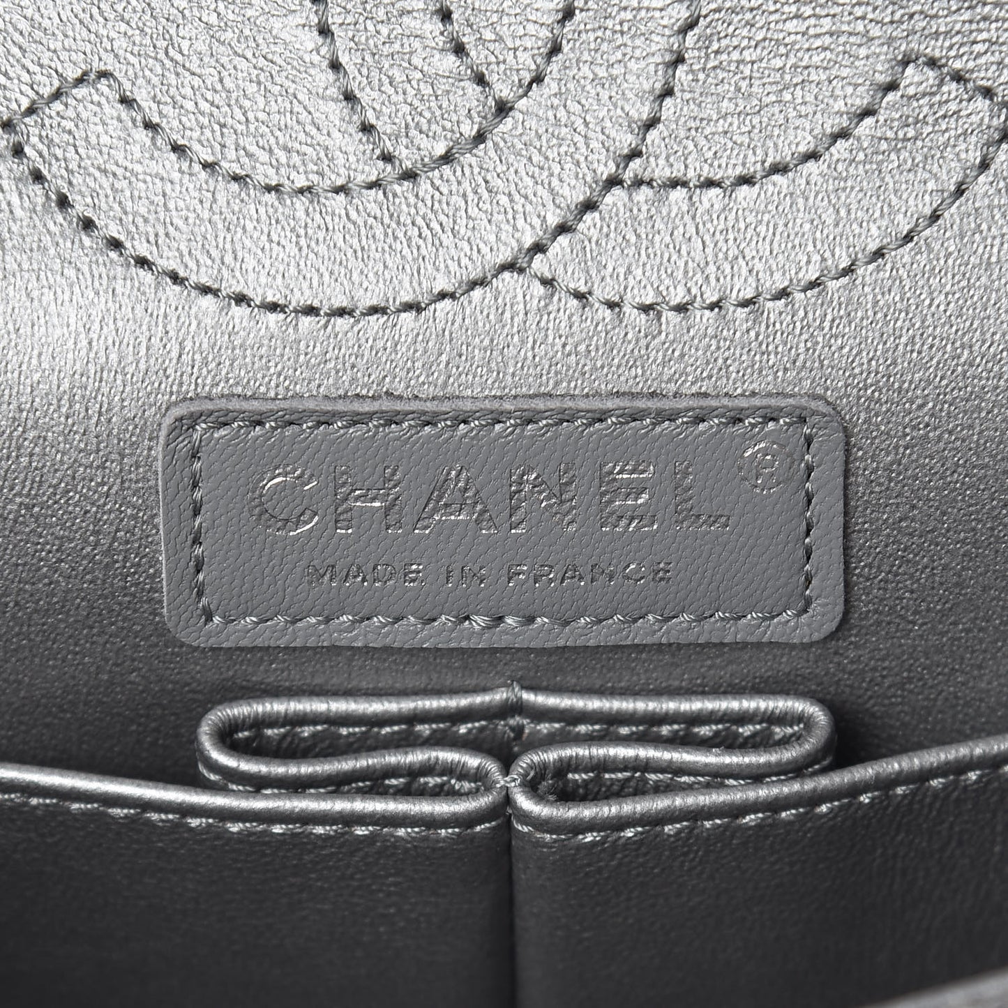 Metallic Grained Calfskin Chevron Quilted 2.55 Reissue 224 Flap