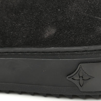 Louis Vuitton Suede Calfskin Shearling Snowdrop Flat Ankle Boot 38 Black 10 of 11