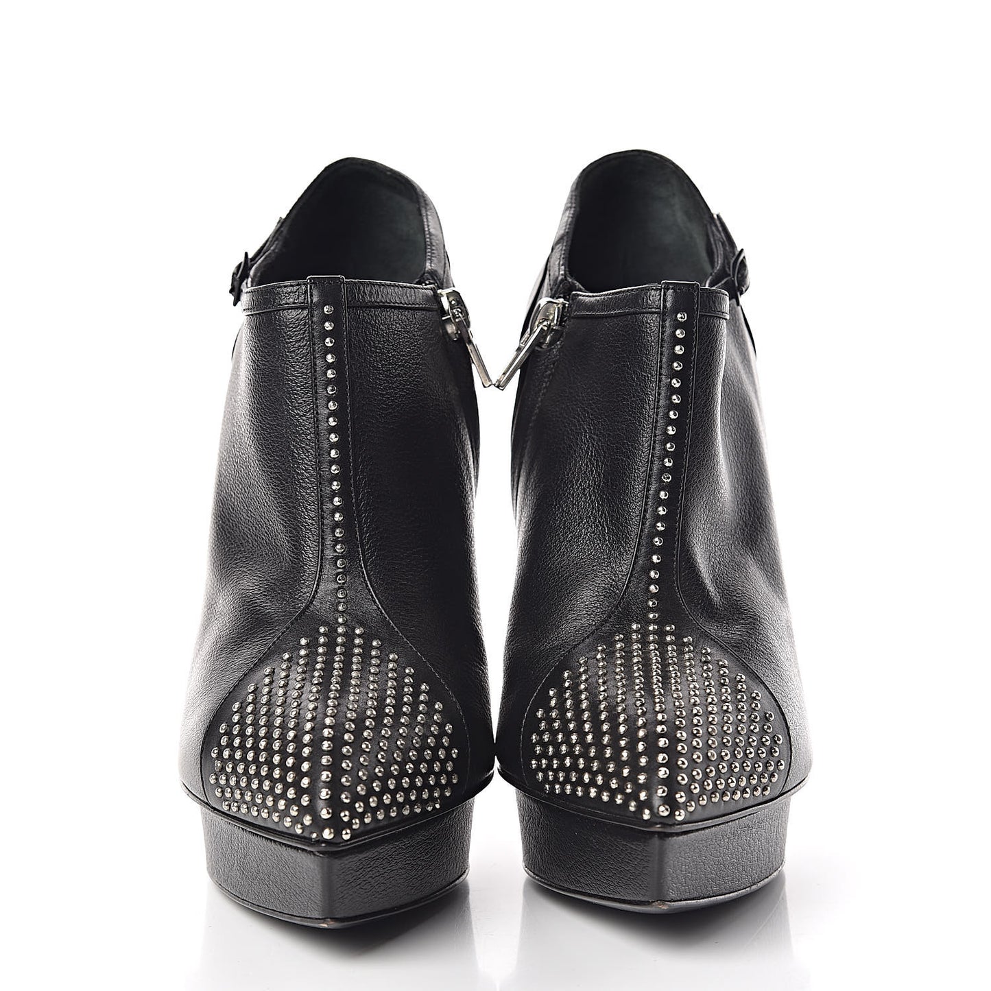 Calfskin Studded Janis 105 Boots 37.5 Black
