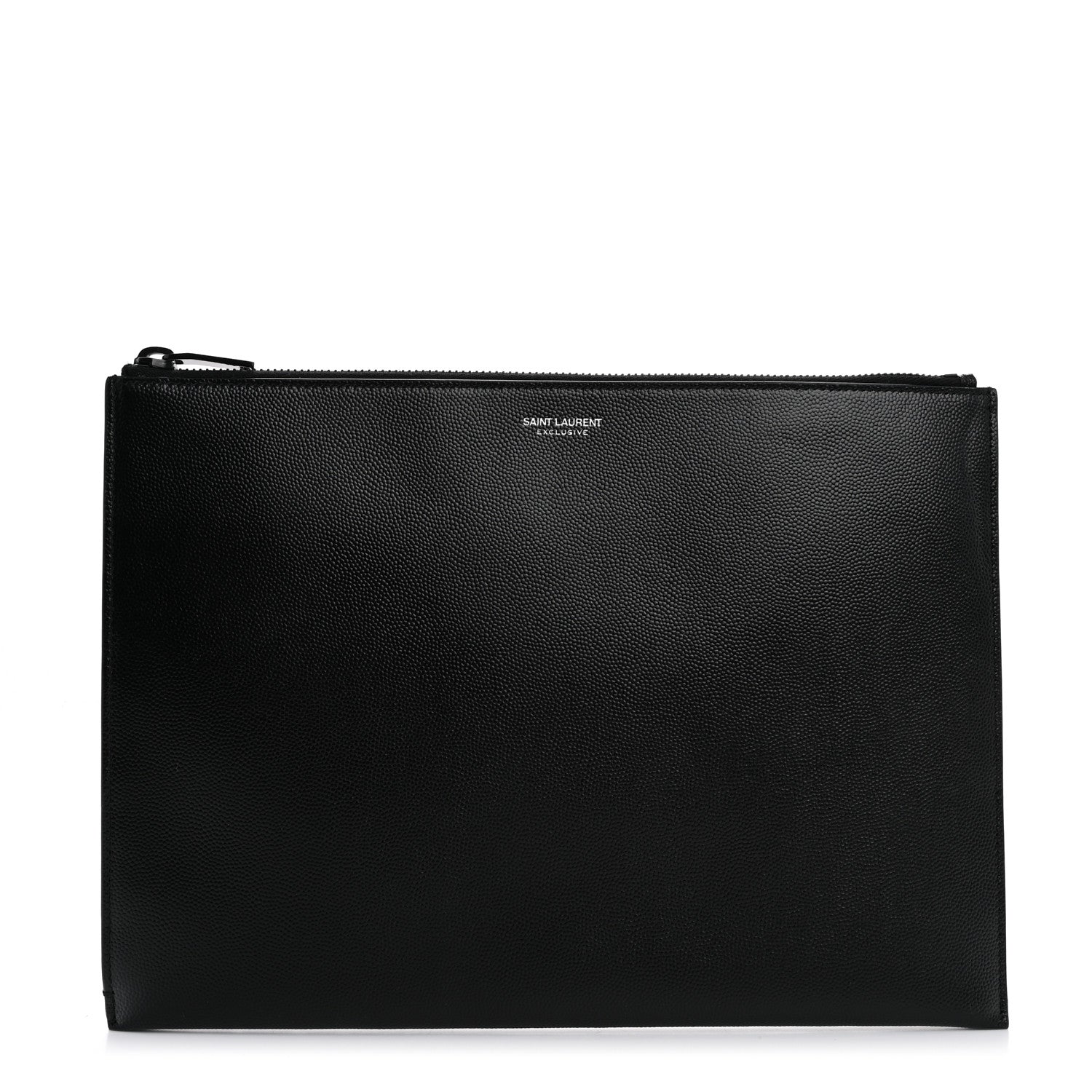 Saint Laurent Grain De Poudre Zipped Tablet Holder Black 1 of 7