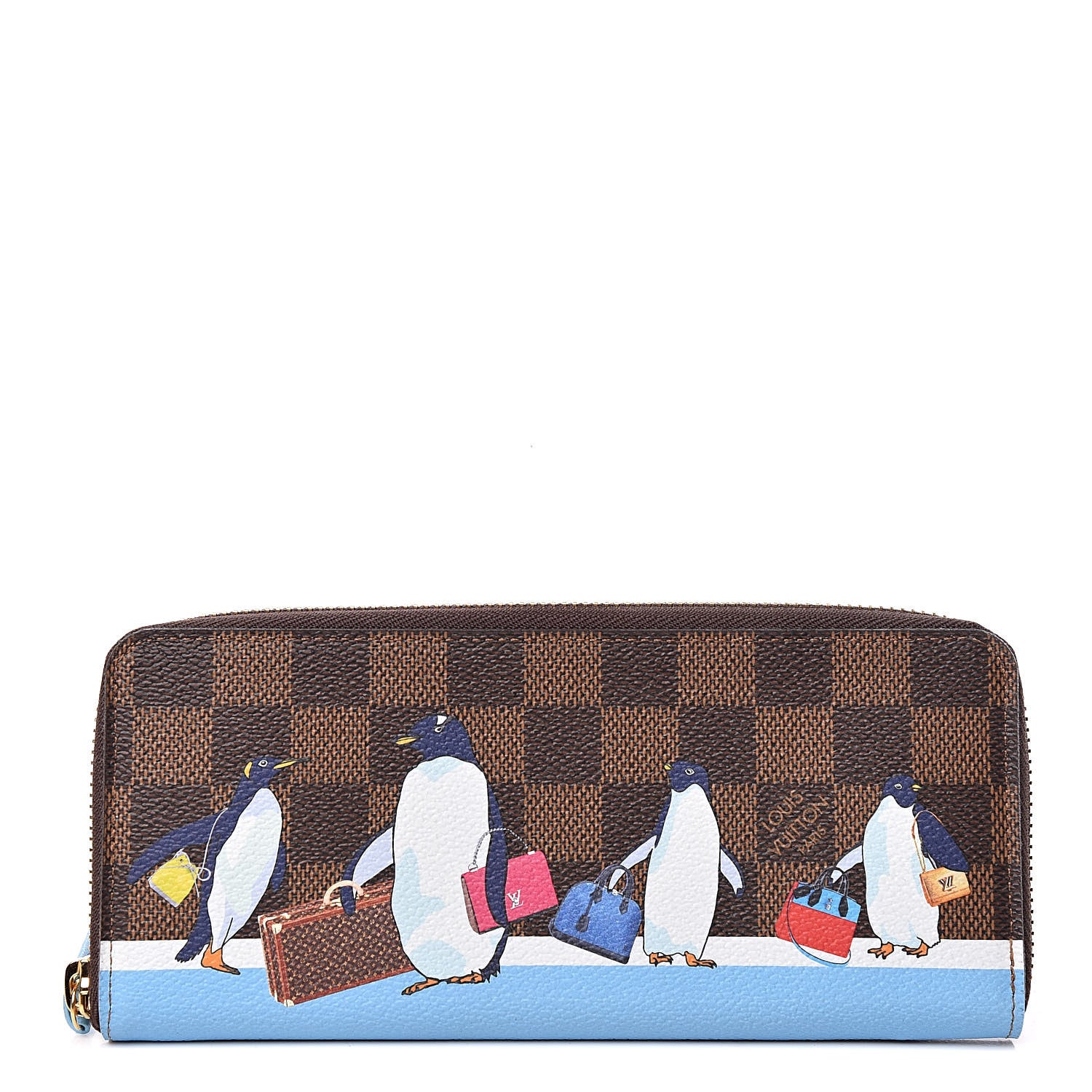 Louis Vuitton Damier Ebene 2017 Christmas Animation Clemence Wallet 1 of 7