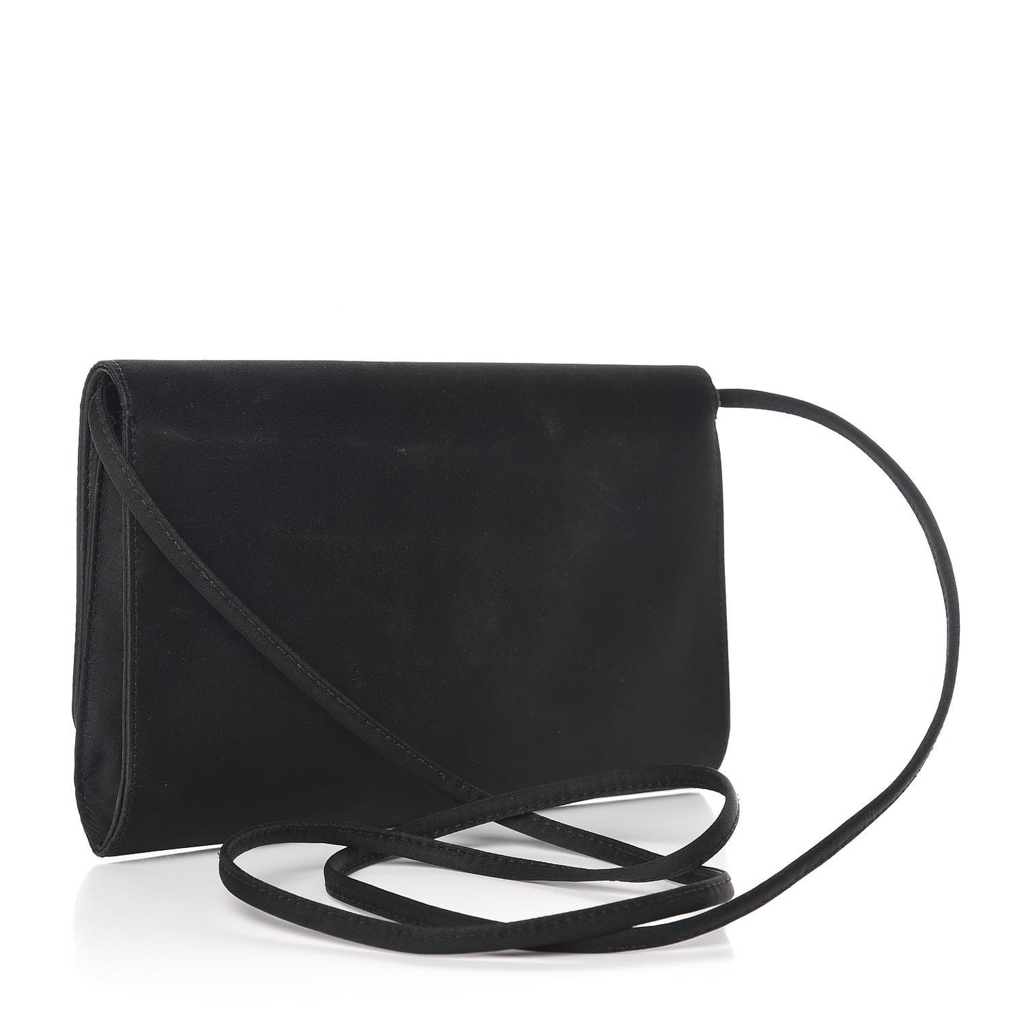 Calfskin Satin Emblem Crossbody Black