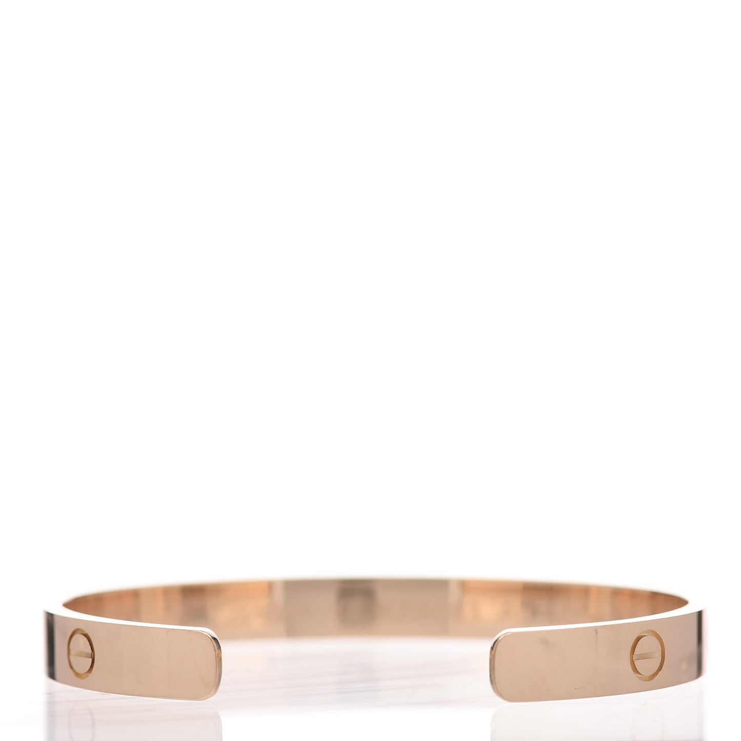 18K Yellow Gold LOVE Cuff Bracelet 17