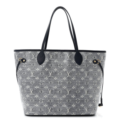 Louis Vuitton Monoglam Neverfull MM Blue 1 of 10