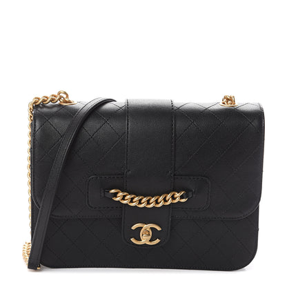 Chanel Goatskin Stitched Flap Bag Black 1 of 9