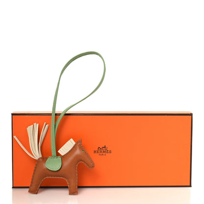Hermes Milo Lambskin Grigri Rodeo Horse Bag Charm PM Gold Craie Vert Criquet 4 of 4
