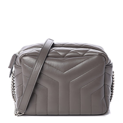 Saint Laurent Calfskin Y Quilted Monogram Small Loulou Bowling Bag Earth 1 of 8