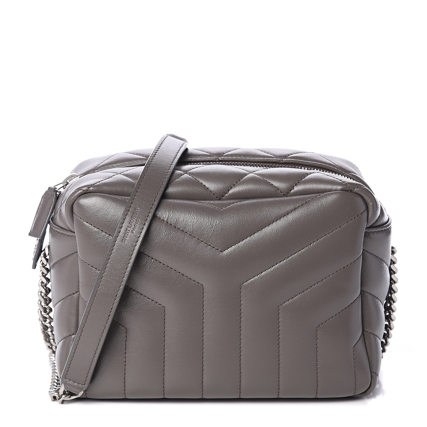 Calfskin Y Quilted Monogram Small Loulou Bowling Bag Earth