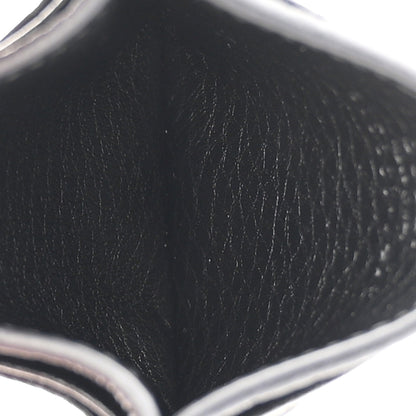 Gucci GG Grainy Calfskin Emblem Card Case Black 5 of 7