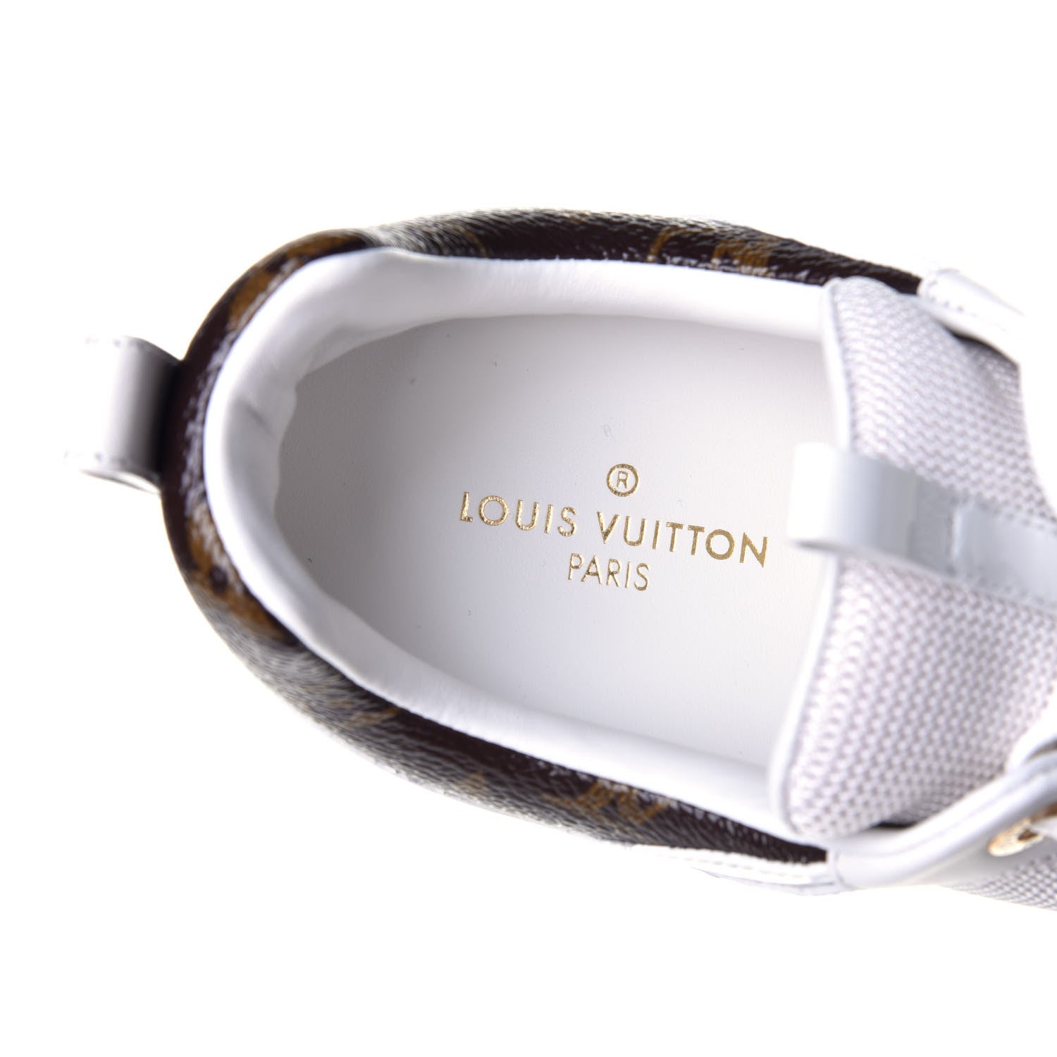Louis Vuitton Suede Monogram Run Away Sneakers 38 White 8 of 10