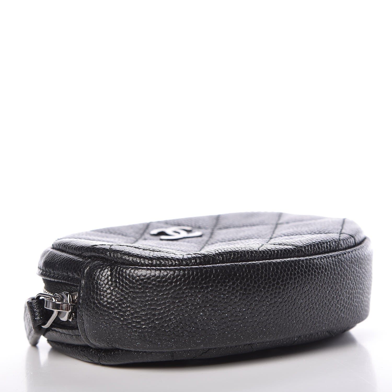 Chanel Iridescent Caviar Quilted Zip Around Classic Coin Purse Black 4 of 8