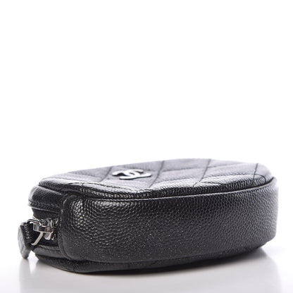 Chanel Iridescent Caviar Quilted Zip Around Classic Coin Purse Black 4 of 8