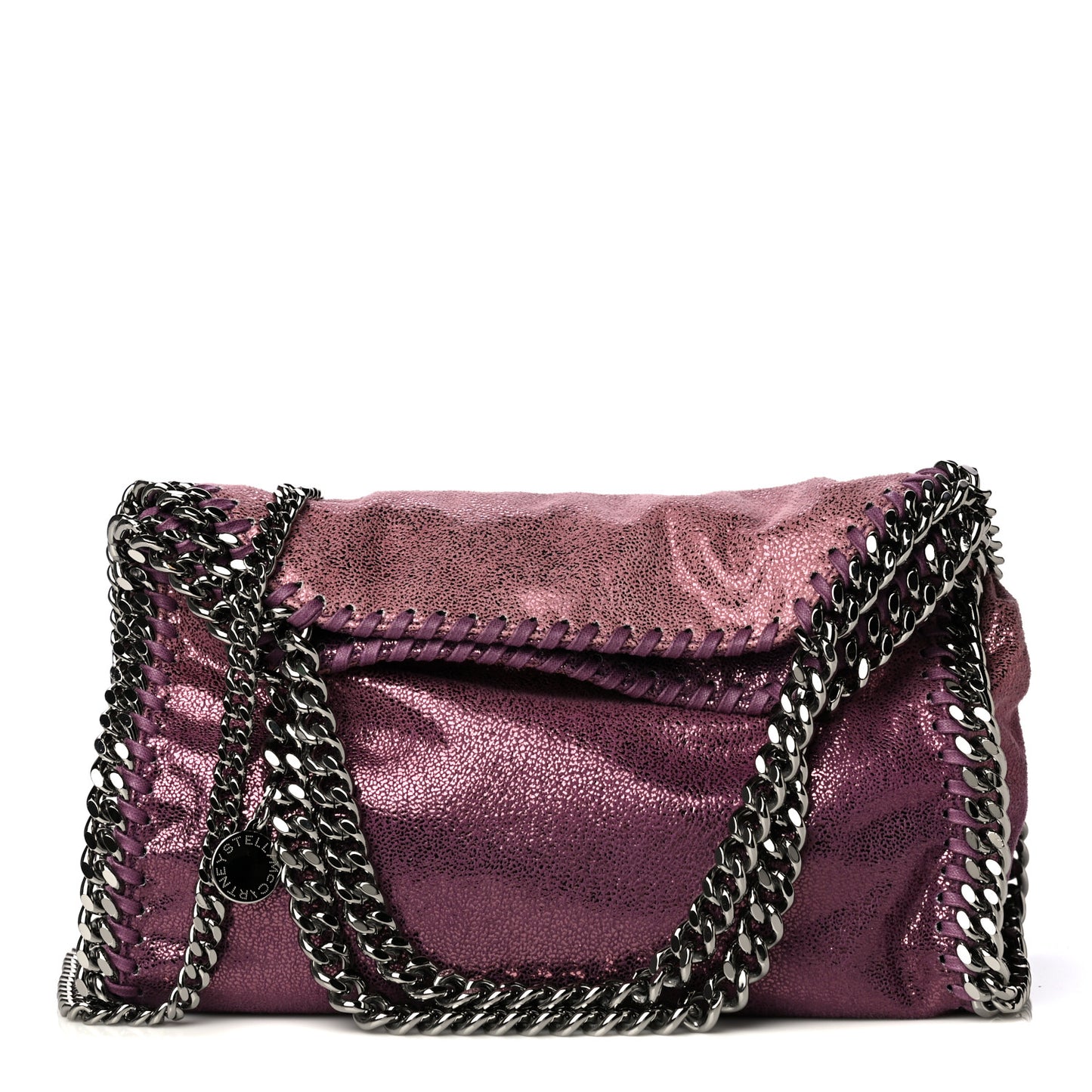Metallic Shaggy Deer Degrade Mini Falabella Fold Over Tote