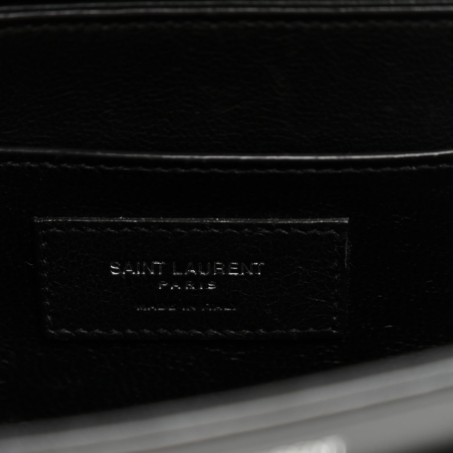 Saint Laurent Box Calfskin Monogram Medium Solferino Satchel Black 6 of 10