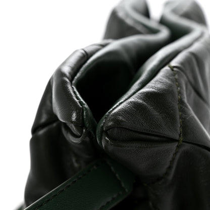 Loewe Calfskin Quilted Flamenco Knot Clutch Verde 12 of 12