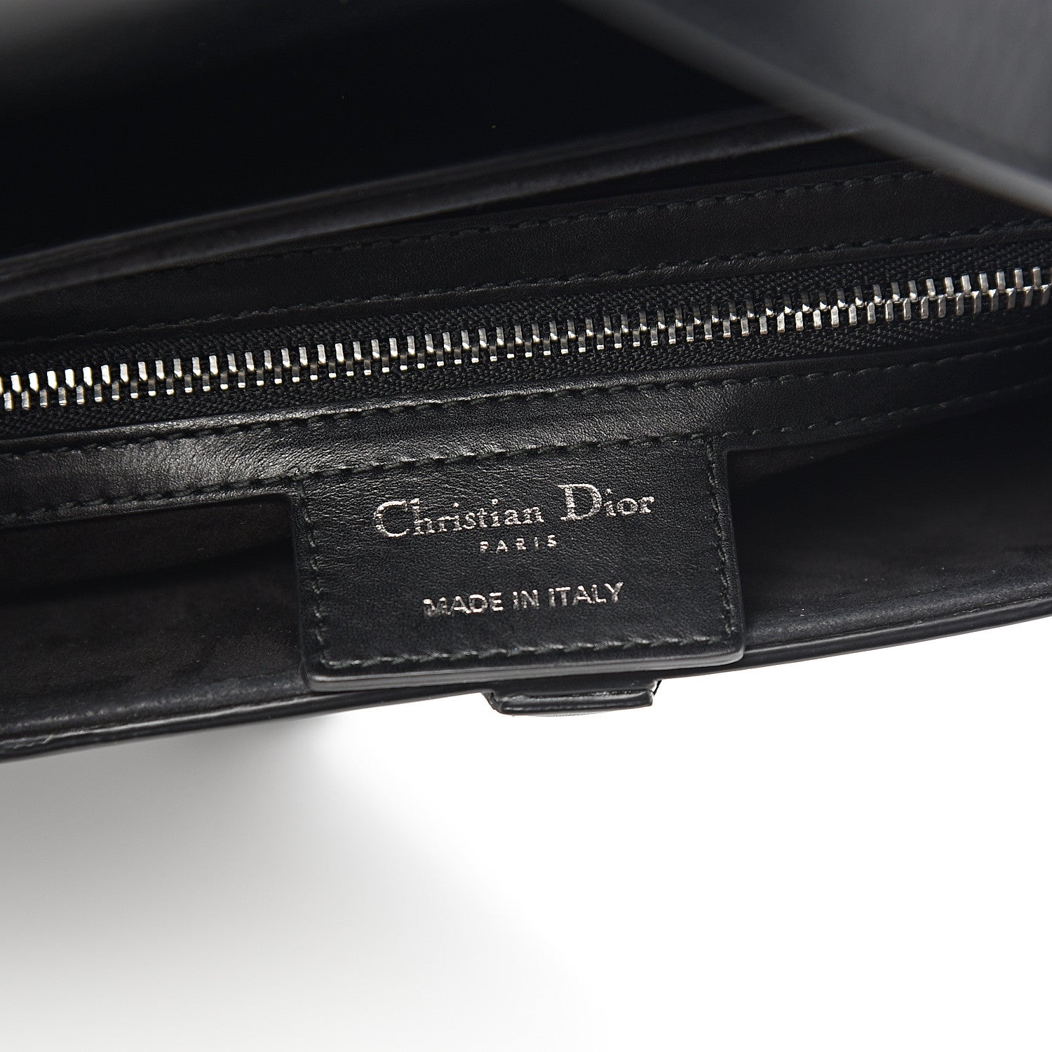 Christian Dior Calfskin Saddle Bag Black 5 of 11