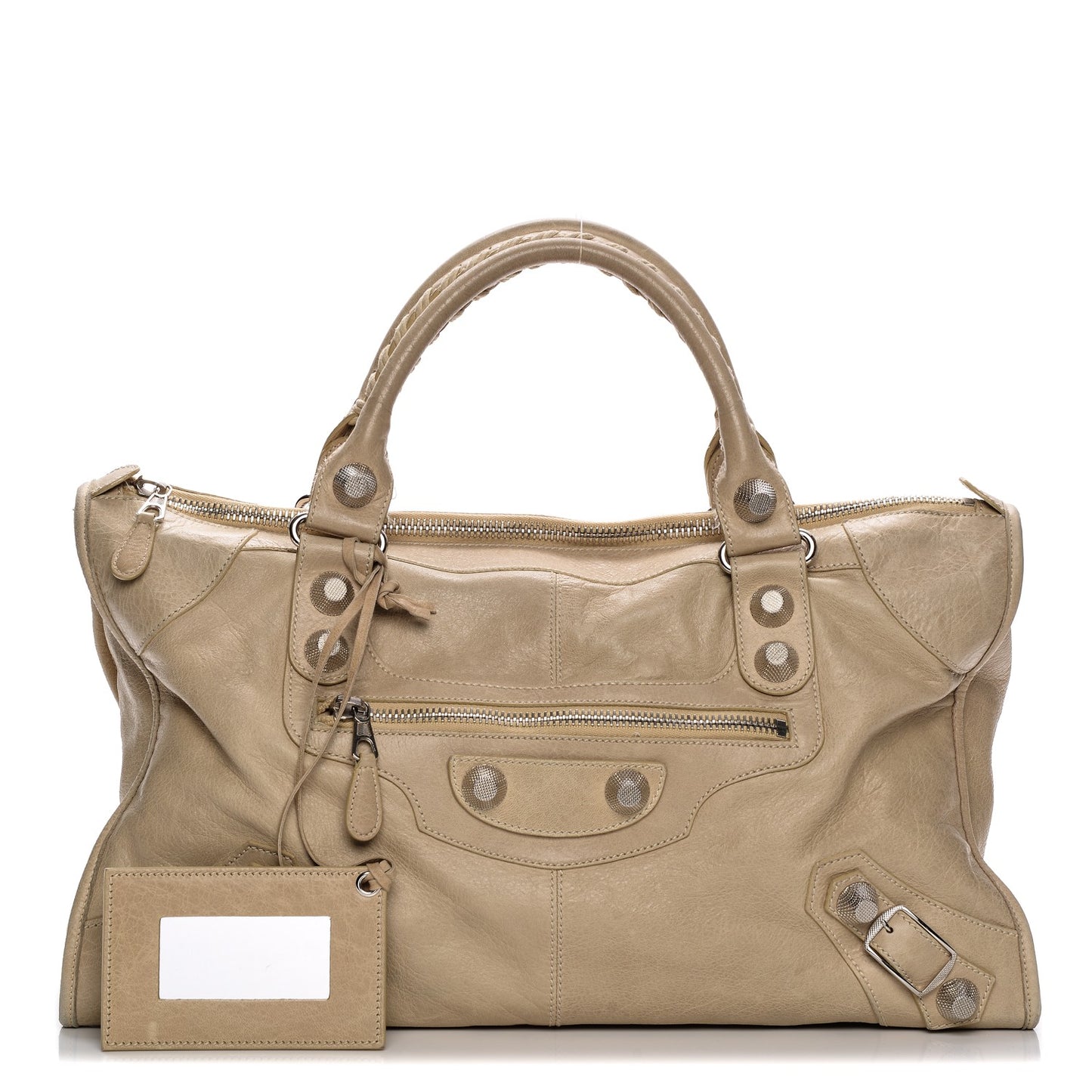 Agneau Giant 21 Silver Hardware Work Sahara