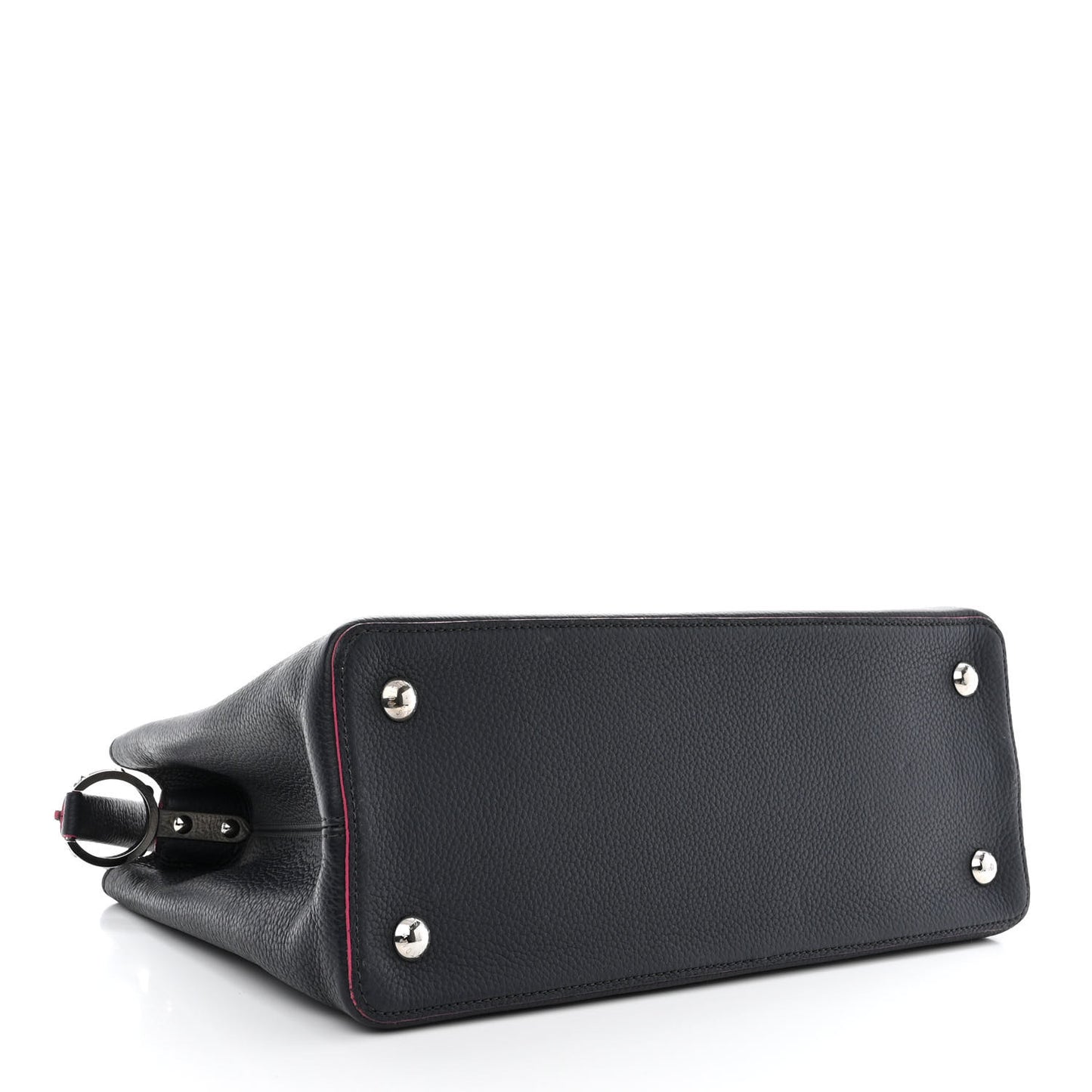 Taurillon Capucines MM Black Fuchsia